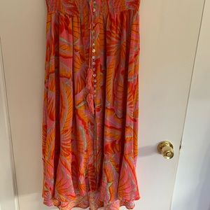 Cynthia Rowley, hi low button skirt, size large